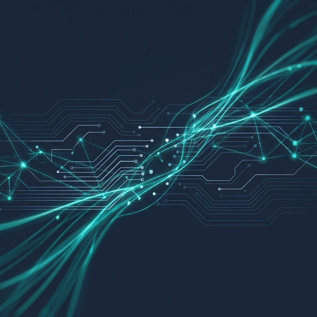 Technology and software solutions abstract visualization